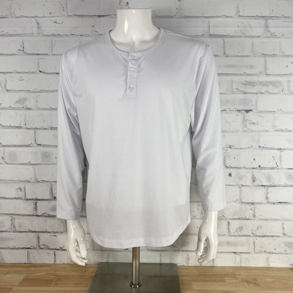 Cuts Clothing Other - Cuts Shirt Men's XL SLIM Long Sleeve Henley Style White Curve‎ Hem (XXL tag)